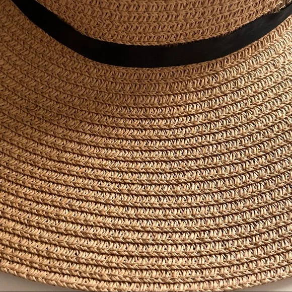 NEW Fashion Women Summer Big Wide Brim Straw Hat Floppy Beach Sun Foldable Cap - Picture 7 of 8